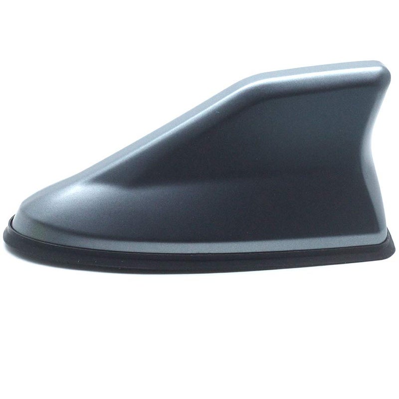 AUTUT Shark Fin Antenna Cover Replacement Car Roof ABS Antenna Cap with Adhesive Base Decorative Antenna Topper, Silver Grey - Image 3